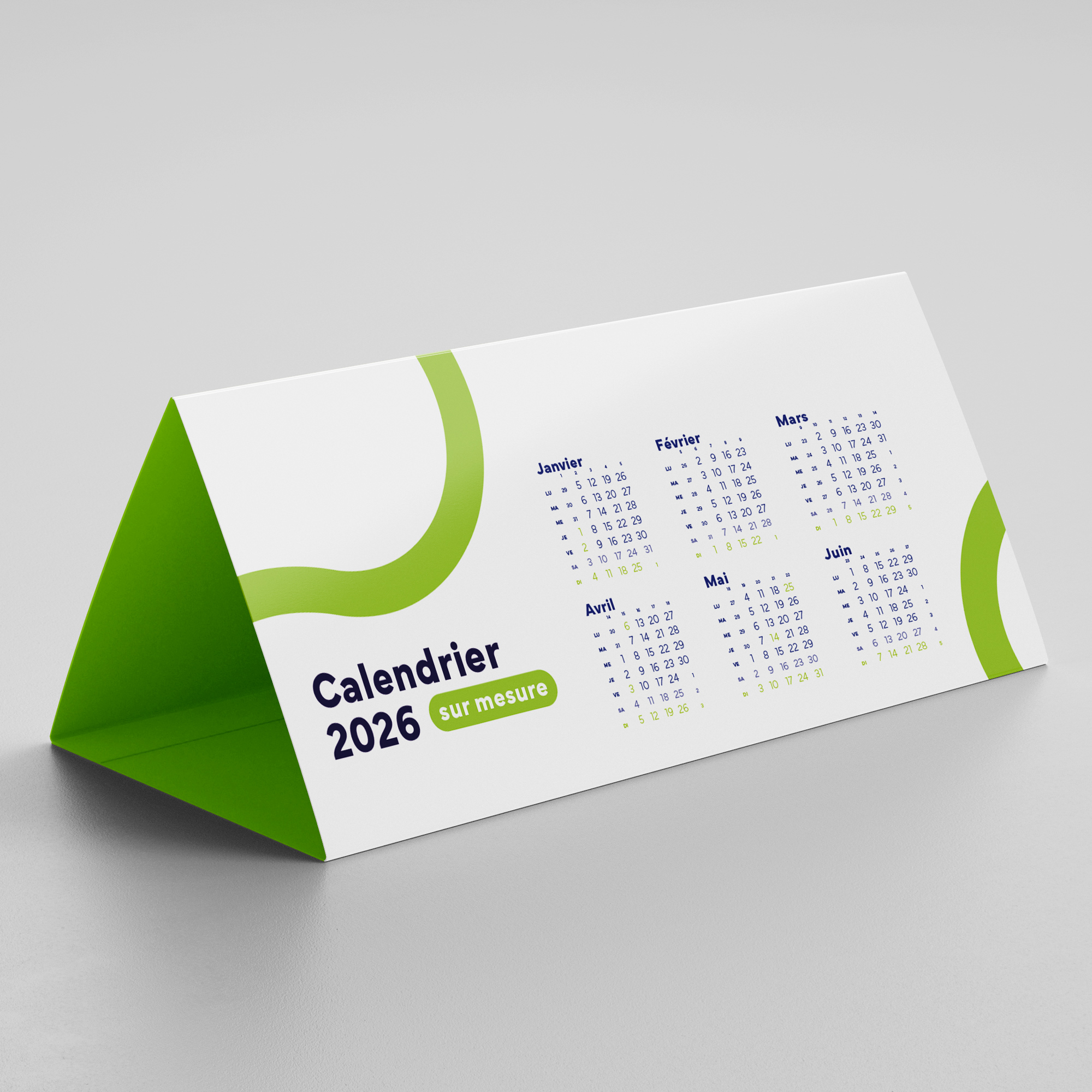 Calendrier de bureau annuel