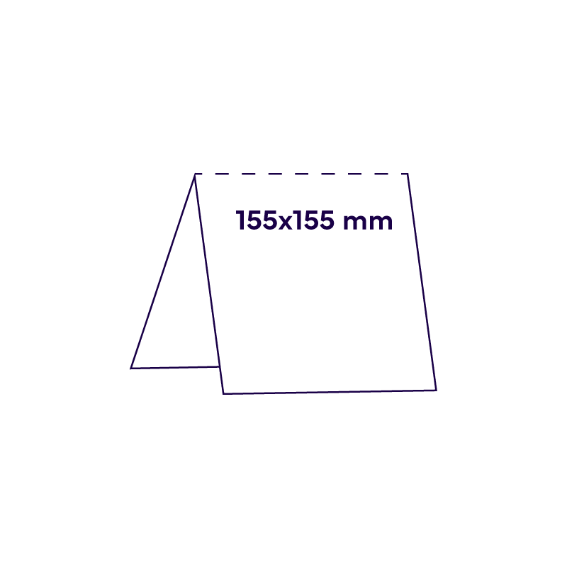 PCL icon cartes de voeux carrée pli horizontal